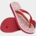 Chinelo Havaianas Top Bordado Flor Feminino - Branco e Vermelho