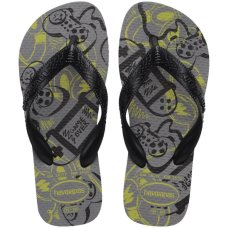 Chinelo Infantil Havaianas Top Athletic Kids - Cinza e Preto