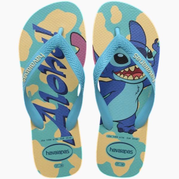 Chinelo Havaianas Top Disney Stitch - Azul e Bege