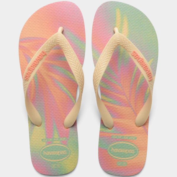 Chinelo Havaianas Top Fashion Feminino - Laranja e Rosa