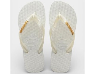 Chinelo Havaianas Top Logo Metallic - Branco