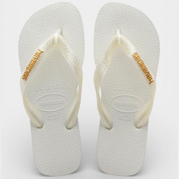 Chinelo Havaianas Top Logo Metallic - Branco