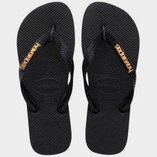 Chinelo Havaianas Top Logo Metallic - Preto