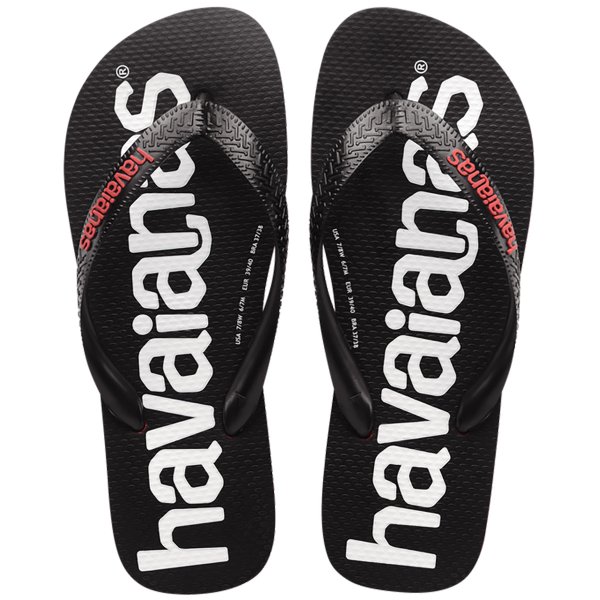 Chinelo Havaianas Top Logomania 2 - Preto e Vermelho