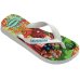 Chinelo Infantil Havaianas Top Marvel II Vingadores - Amarelo e Branco