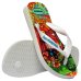 Chinelo Infantil Havaianas Top Marvel II Vingadores - Amarelo e Branco