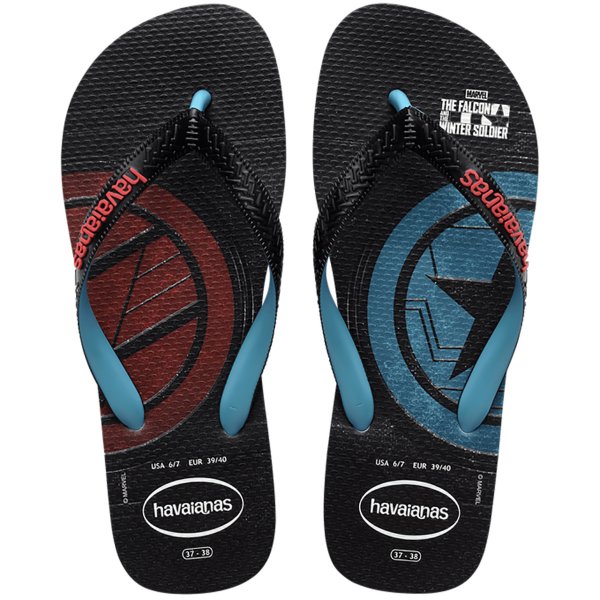 Chinelo Havaianas Top Marvel Series - Preto e Azul
