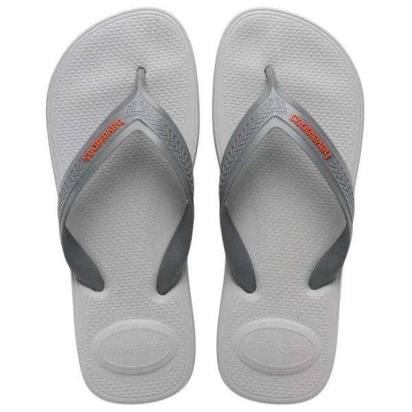 Chinelo Havaianas Top Max Comfort Masculino - Cinza e Laranja