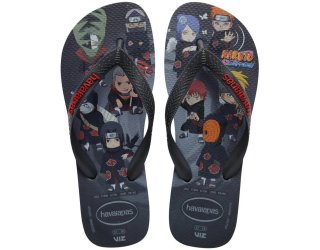 Chinelo Havaianas Top Naruto Masculino - Cinza
