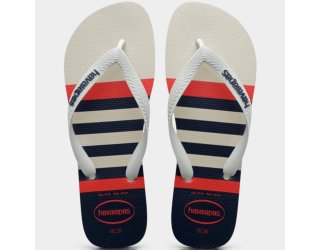 Chinelo Havaianas Top Nautical - Branco e Azul Chinelo Havaianas Top Nautical - Branco e Azul