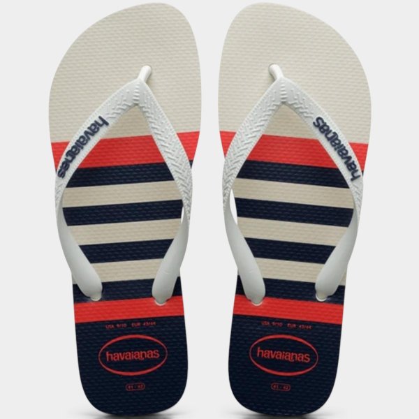 Chinelo Havaianas Top Nautical - Branco e Azul