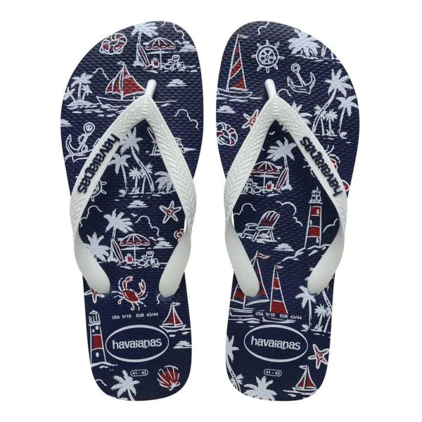 Chinelo Havaianas Top Nautical - Marinho e Branco