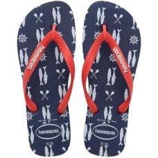 Chinelo Havaianas Top Nautical - Marinho e Vermelho