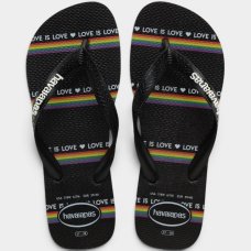 Chinelo Havaianas Top Pride FC Feminino - Preto