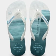 Chinelo Havaianas Top Surfer Masculino - Branco e Verde