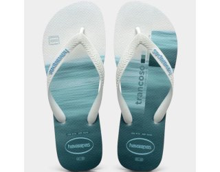 Chinelo Havaianas Top Surfer Masculino - Branco e Verde Chinelo Havaianas Top Surfer Masculino - Branco e Verde