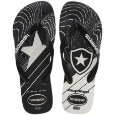 Chinelo Havaianas Top Times Botafogo Masculino - Preto e Branco