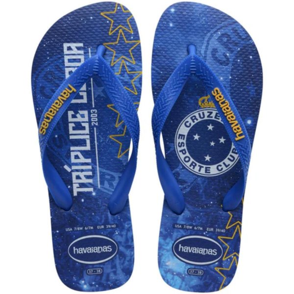 Chinelo Havaianas Top Times Cruzeiro Masculino - Azul