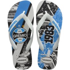 Chinelo Havaianas Top Times Grêmio - Branco e Azul