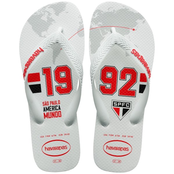 Chinelo Havaianas Top Times São Paulo Masculino - Branco