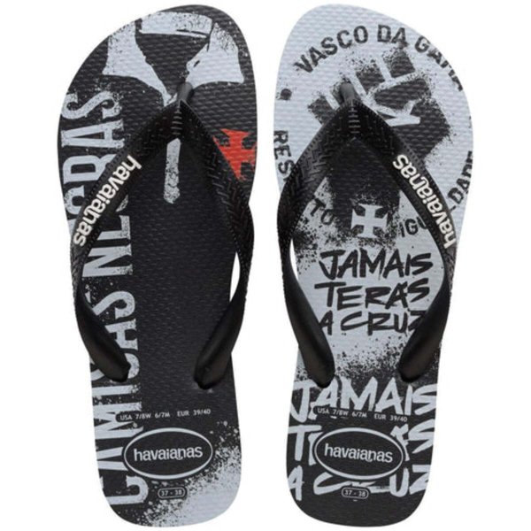 Chinelo Havaianas Top Times Vasco da Gama - Preto
