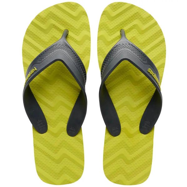 Chinelo Havaianas Track Waves Masculino - Amarelo e Preto