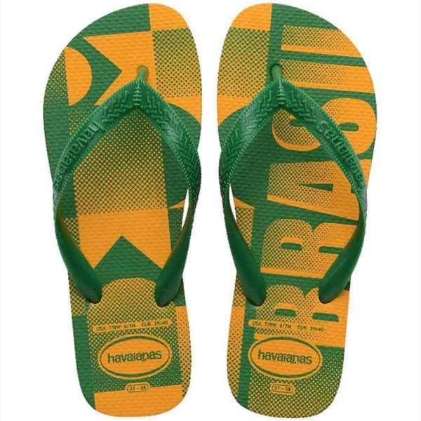 Chinelo Havaianas Vai Brasil Unissex - Amarelo