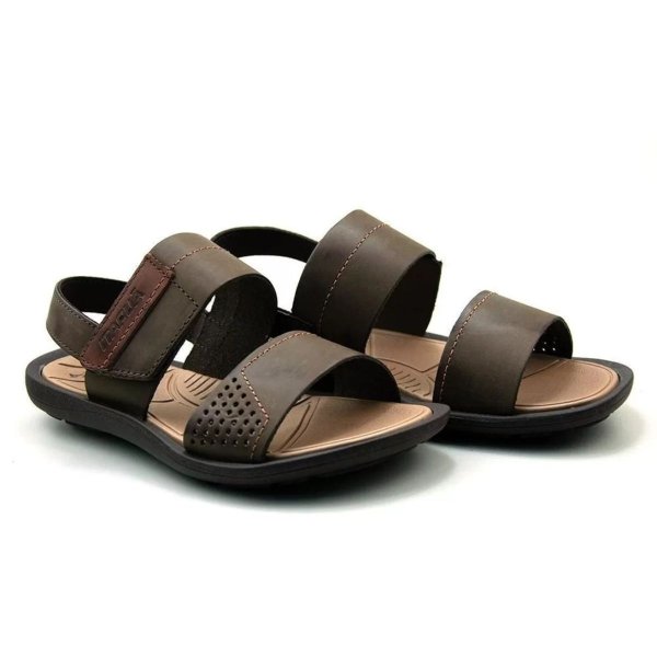 Sandália Couro Itapuã 312 Masculina - Marrom Escuro