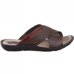 Chinelo Couro Itapuã Tiras Cruzadas Slide - Marrom