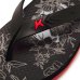 Chinelo Kenner Summer Caveira Floral Masculino - Preto e Vermelho
