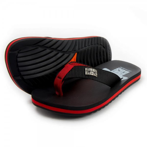 Chinelo Infantil Kenner One Gabigol Duo - Preto e Vermelho