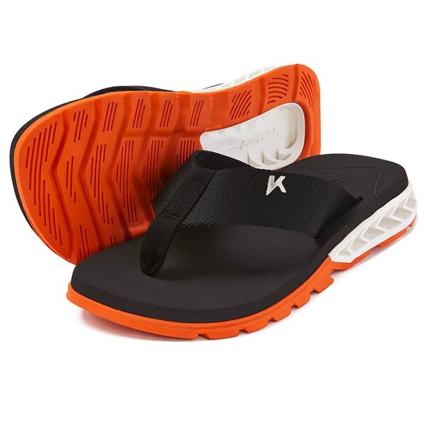 Chinelo Kenner Rakka Masculino - Preto e Laranja