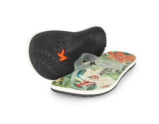 Chinelo Kenner Summer Botanical Masculino - Branco e Verde