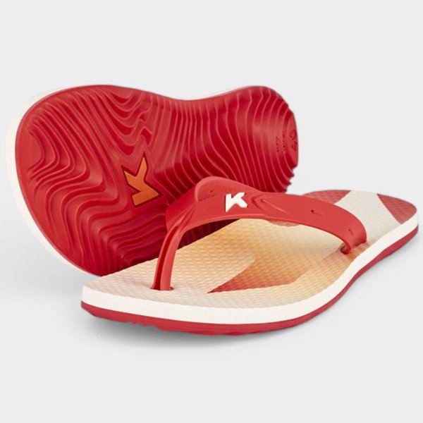 Chinelo Kenner Summer Clean Masculino - Branco e Vermelho