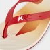 Chinelo Kenner Summer Clean Masculino - Branco e Vermelho