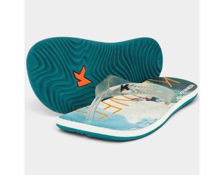 Chinelo Kenner Summer Floater Masculino - Verde Água e Branco 