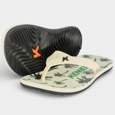 Chinelo Kenner Summer Tropical Masculino - Branco e Verde