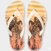 Chinelo Kenner Summer Tropicalia Masculino - Branco e Laranja