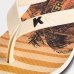 Chinelo Kenner Summer Tropicalia Masculino - Branco e Laranja
