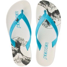 Chinelo Kenner Summer Tsunami Masculino - Branco e Azul