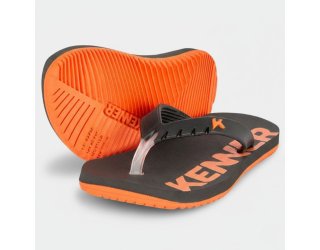 Chinelo Infantil Kenner Red Menino - Preto e Laranja
