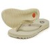 Chinelo Kenner Kyra Slim Feminino - Off White e Prata