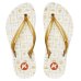 Chinelo Kenner Ibiza Maresia Estampada Feminino - Branco e Dourado