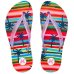 Chinelo Kenner Ibiza Listradinha Feminino - Rosa e Branco