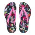 Chinelo Kenner Ibiza Pro Botanic Feminino - Preto e Rosa