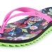 Chinelo Kenner Ibiza Pro Botanic Feminino - Preto e Rosa