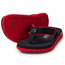 Sandália Kenner Kivah Cushy Masculina - Preto e Vermelho