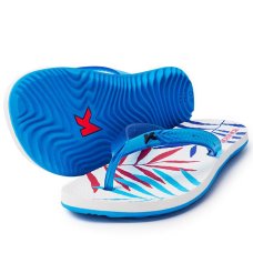 Sandália Kenner Summer Leaves Masculina - Azul e Branco