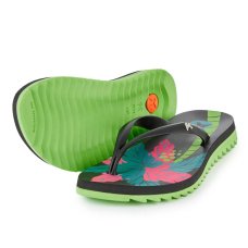 Chinelo Kenner Ibiza Palm Estampada Feminino - Preto e Verde