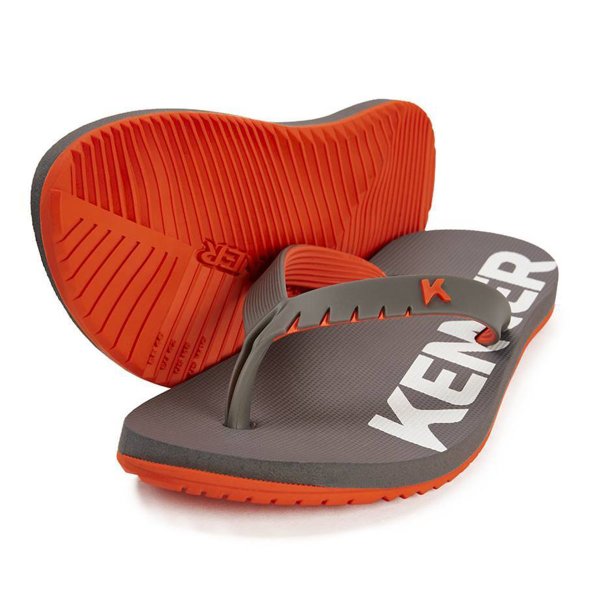 Chinelo Kenner Red Masculino - Cinza e Laranja